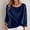 Blue 2, variant on Ladies Shirts Summer Top for Women Elegant Womens Shirt Top with Classic Round Neck and 3/4 Sleeves for Everyday Wear Pink M