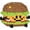 Cheeseburger, variant on Fast Food Collection Micro Building Blocks - Mini Food Brick Sets for Kids and Adults, Creative DIY Home & Office Decor Toy, 3D Food Model Puzzle Kit(Happy Pineapple, 216 Pcs)