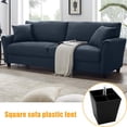 thumbnail image 4 of CoreLiving 1PC 3 Inch Plastic Furniture Legs Replacement for Sofa Couch and Coffee Table, Heavy Duty Square Furniture Feet Risers for Bed Chair Cabinet, 4 of 8