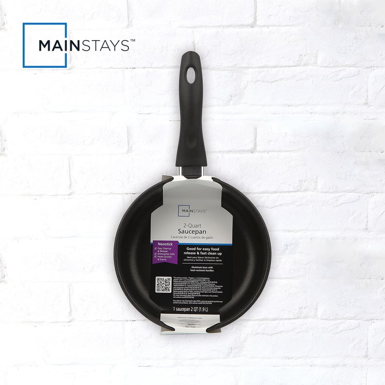 Mainstays 2-Quart Non-Stick Aluminum Saucepan, Black photo 8