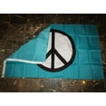 thumbnail image 6 of 3x5 Peace Symbol Teal Blue Flag 3'x5' Banner Brass Grommets 100D, 6 of 6