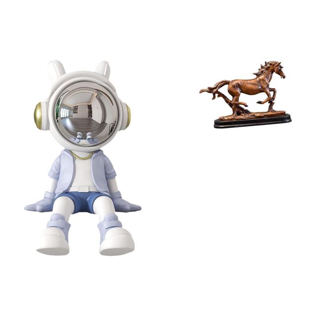 Estatua De Caballo Astronauta, Escultura Nórdica, Figurita, Obra De Arte, Adorno Coleccionable Para Estantería, Escritorio, Entrada, Sala De Estar, Decoración Del Hogar