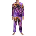 thumbnail image 3 of Sikiie Closeup Honeybee on Flower Mens Pajama Set, Soft Warm Long Sleeve Sleepwear, Cozy Button-Down Pjs for Men-Small, 3 of 7