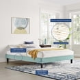 thumbnail image 5 of Modway Reign Full Performance Velvet Platform Bed Frame in Mint Green, 5 of 6