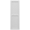 thumbnail image 5 of Ekena Millwork 15"W x 58"H True Fit PVC Two Panel Chevron Modern Style Fixed Mount Shutters, White (Per Pair - Hardware Not Included), 5 of 9