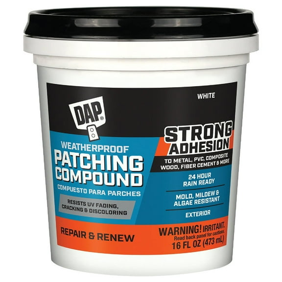 12-Pack of 16 oz Dap 18741 White Platinum Patch Advanced Exterior Filler