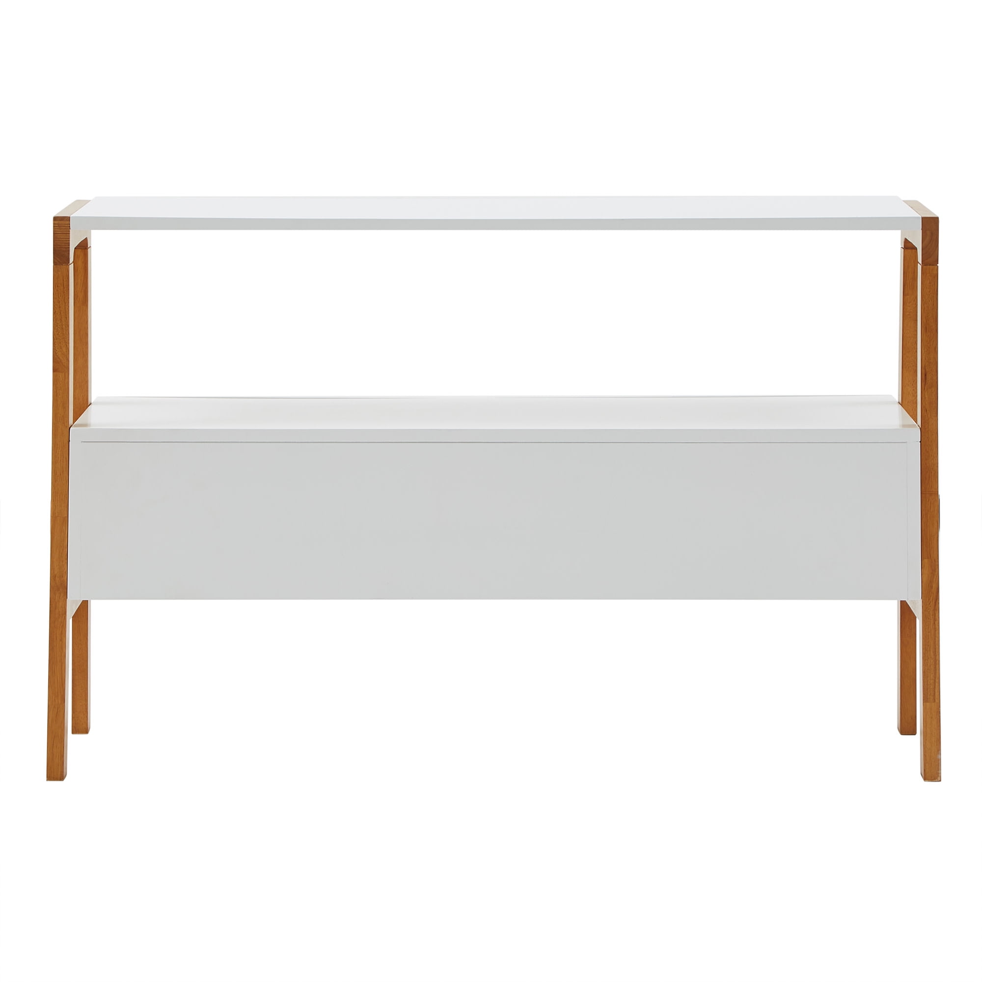 Weston Home Olyvia Wood TV Stand with Drawers, for TVs up to 47", White