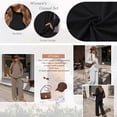thumbnail image 3 of SUNBS Women's Long Sleeve Lounge Sets Mock Neck Two Piece Sets for Women Wide Leg Pants Outfits Tracksuit Sweatsuits Set, 3 of 9