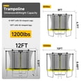 thumbnail image 5 of AOTOB Trampoline for Kids and Adults,400LBS 12FT Trampoline with Enclosure Net,ladder for Backyard(Yellow), 5 of 11