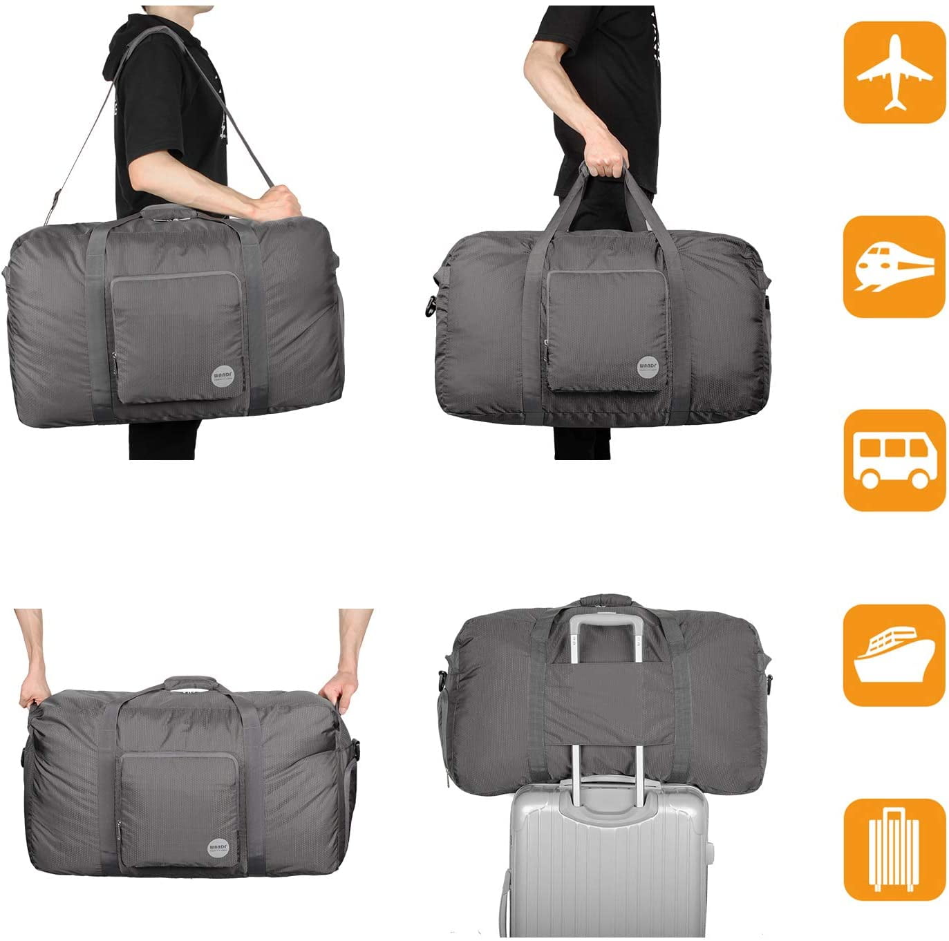 Buy FRITZY Foldable Travel Duffel Bag, Travel Lightweight Waterproof Carry Luggage  Bag, Large Capacity Folding Travel Bag (Grey,40 x 23 x 45cm) Online at Best  Prices in India - JioMart.
