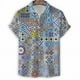 thumbnail image 4 of Camisa con estampado geométrico 3D vintage para hombre, blusa de manga corta con gráficos artísticos, camisas hawaianas con botones, blusa informal de verano con solapa suelta, 4 of 4