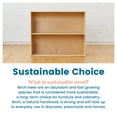 thumbnail image 6 of ECR4Kids Streamline 2-Shelf Single-Sided Storage Cabinet, 30in, Classroom Furniture, Natural, 6 of 9