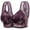91#Purple, variant on Front Closure Bras for Older Women 2025 Wireless No Underwire, Full Coverage Floral Bra, Soft Breathable Push Up Tshirt Bra for Seniors