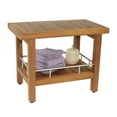 thumbnail image 2 of AquaTeak Patented Spa Teak & Stainless Shower Bench with Shelf 24" Wide, 2 of 3