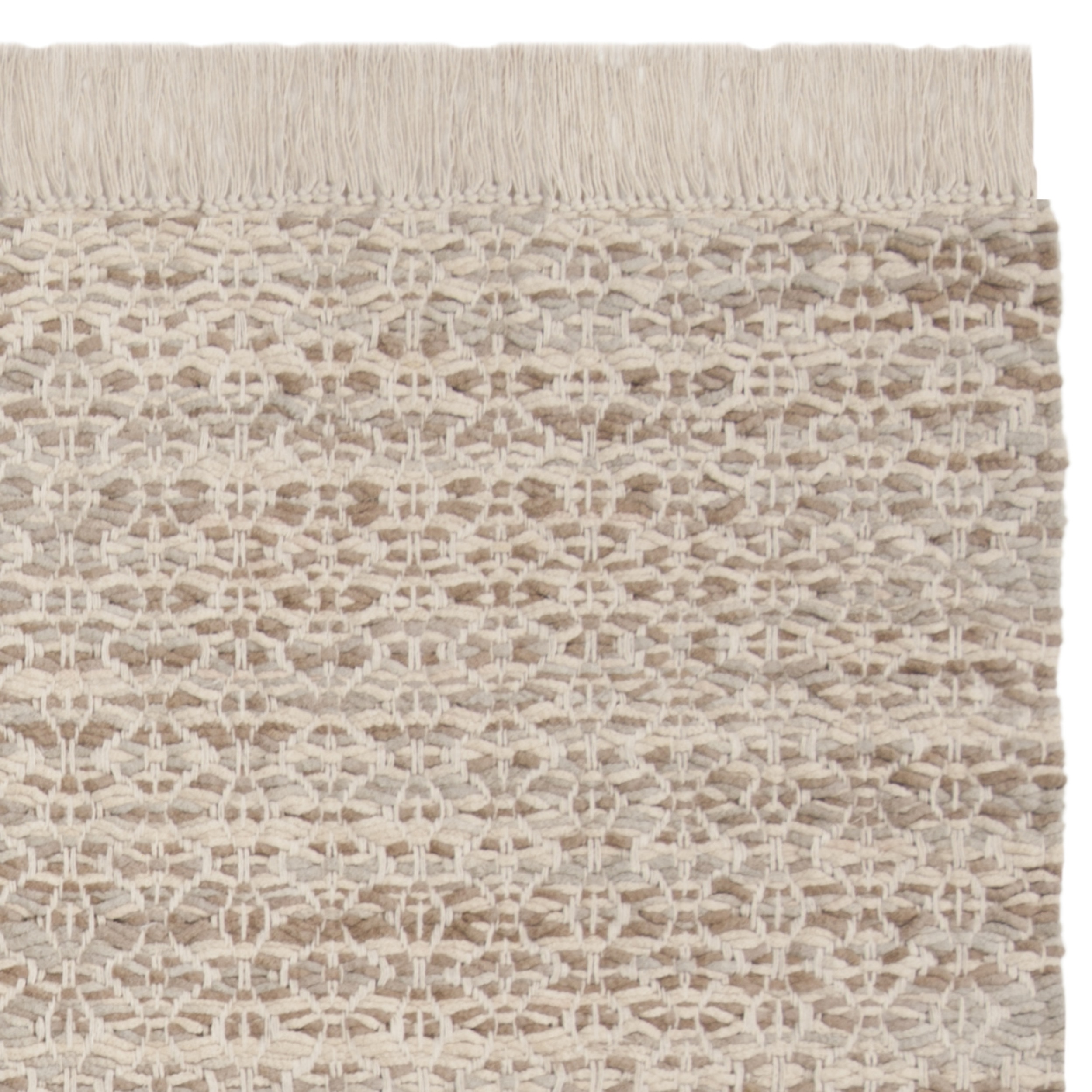 SAFAVIEH Boston Lavonne Geometric Cotton Area Rug, Beige/Ivory, 6' x 6' Square