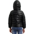 thumbnail image 2 of Raenseen Kids Girls Boys Winter Coat Puffer Jacket Long Sleeve Hoodie Ultra Lightweight Down Coat Outerwear A Black 7-8, 2 of 7