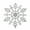 Silver, variant on Deago Set of 12 Plastic Christmas Glitter Snowflake Ornaments Christmas Tree Decorations, 3.9-inch, Silver
