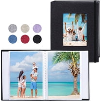 2 Pack Linen Cover Mini Photo Book, Small Photo Albums for 6x4 Photos , 26-Page Holds 52 Pictures, Artwork or Postcards Storage (Black)