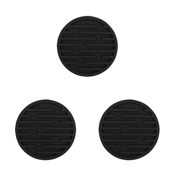 Paquete de 4 posavasos para bebidas Wosthever antideslizantes redondos de silicona