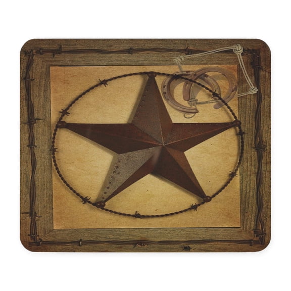 CafePress - Barn Wood Texas Star Western Fashion Mousepad - Non-slip Rubber Mousepad, Gaming Mouse Pad
