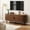 Walnut, variant on 63 Inch TV Stand with Built-in Power Outlet, Compatible with TVs up to 70 Inches, Designed with Sleek Sliding Doors, a Functional Media console perfect for living rooms, available in a timeless Black