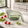 thumbnail image 4 of Leodye 1PCS Handheld Transparent Rice Washing Bowl with Handle Multi-purpose Plastic Strainer for Rice Fruits Vegetables Kitchen Rinsing -10.24 × 4.53 × 6.89 in, 4 of 7