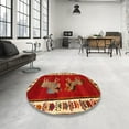 thumbnail image 3 of Ahgly Company Indoor Rectangle Traditional Red Animal Area Rugs, 2' x 5', 3 of 6