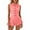 Pink, variant on Women's Summer Sleeveless Wide Leg Romper - Stretchy Lightweight Jumpsuit for Casual Outings & Events