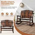 thumbnail image 4 of 2-Person Outdoor Adirondack Rocking Chair w/ High Back and Slatted Seat, 4 of 7