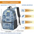 thumbnail image 3 of Pioneer Flower Floral Print Pattern 17" School Backpacks for Teens,Waterproof Oxford Fabric,S-Shape Padded Straps for School,Travel,Hiking,Camping, 3 of 5