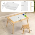 thumbnail image 3 of Karl home Sensory Table for Toddlers with Stool, Multifunction Activity Table with 2 Storage Bins, - Table with Pen Holder, Art & Craft, Play Sand Indoor and Outdoor, Gifts for Boys and Girls, 3 of 8