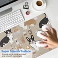 thumbnail image 4 of Long Mouse Pads for Desk,Cartoon Corgi and Coffee Desk Mats on Top Of Desks, Desk Mouse Pad Extra Large with 3mm Non-Slip Base and Stitched Edge for Gaming,Office,Work,Home 31.5"x11.8", 4 of 6