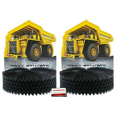 Construction Zone Birthday Centerpiece 2 Pack