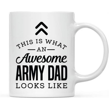

Andaz Press 11oz. Ceramic Coffee Tea Mug Thank You Gift This is What an Awesome Army Dad Looks Like 1-Pack