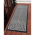 thumbnail image 2 of Sabrina Soto Sabrina Indoor/Outdoor Geometric Modern Runner Rug, Black/White, 72" x 24", 2 of 3