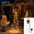 thumbnail image 2 of Christmas Bell Cascade Solar Yard Light, Festive Waterproof Outdoor Decor with Warm LED Glow for Garden Front Yard and Walkway, 2 of 6