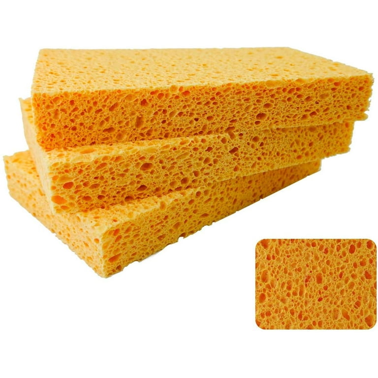LPZ Car Wash Sponges,Large Cleaning Sponges Pad,5Pcs Size 23x11x4.5CM,Mix Colors Cleaning Washing Sponges for Kitchen with Vacuum C
