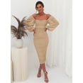 thumbnail image 3 of SHENMO Lace patchwork evening dress, 3 of 5
