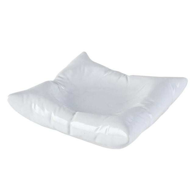 Bandeja redonda multifuncional para servir pasteles y postres con forma de almohada, decorativa para bodas. 8 pulgadas