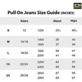 thumbnail image 2 of EOM Womans Pull On Side Pockets Full Elastic Waist Jeans (Indigo, L), 2 of 3