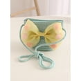 thumbnail image 4 of Seyurigaoka 2Pcs Toddler Girls Summer Visor Hats and Bags Set, Wide Brim Bowknot Straw Sun Hat with Cute Shoulder Bag, 4 of 4