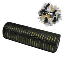 Party Decorations Promotion Sale! Nomeni Solid/ Metallic Mesh Roll Floral Craft Wedding Party Decorative Ribbon Roll, Home Decor Clearance Sale Black