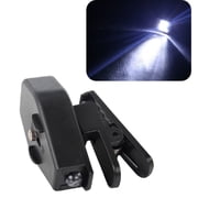 Clip-on reading light for glasses, 360 rotatable led book light with cr2032 battery, portable abs plastic clip light for bed, car, airplane & camping