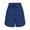 Blue#women's bermuda shorts with pockets, variant on Women's Bermuda Shorts with Pockets Yoga Gym Knee Length Stretch Comfy Drawstring Long Shorts for Women Summer Walking Khaki,S