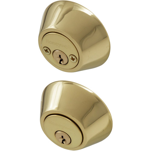 Honeywell Double Cylinder Deadbolt Door Lock, Polished Brass
