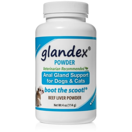 Glandex 4.0 oz Beef Liver Anal Gland Powder for Dogs and