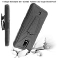 thumbnail image 4 of For Kyocera Durasport 5G Durasport 5G UW Holster Belt Clip Kickstand Design Phone Cover With Free Tempered Glass Screen Protector - Black, 4 of 6
