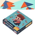 thumbnail image 4 of Pocket Tangram, Drill Imagination Ability Kids Tangrams Exercise Hands On Ability Small Light  For School For Home Pocket Tangram, 4 of 8