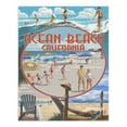 thumbnail image 2 of Ocean Beach, California, Beach Montage (1000 Piece Puzzle, Size 19x27, Challenging Jigsaw Puzzle for Adults and Family, Made in USA), 2 of 4