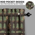 thumbnail image 5 of Funny Bigfoot Kitchen Curtains for Windows – Retro Forest Mountain Cabin Decor, Mythical Creature Window Drapes for Nature Lovers, Rustic Camping Themed Curtain Panels, 5 of 6